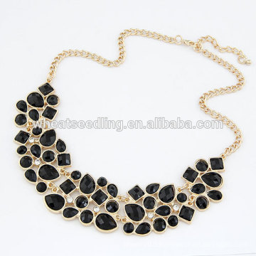 Black short design fashion rhinestone necklace